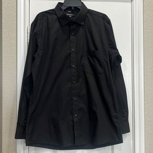 Marquis Signature Black Button Down Dress Shirt Slim Fit